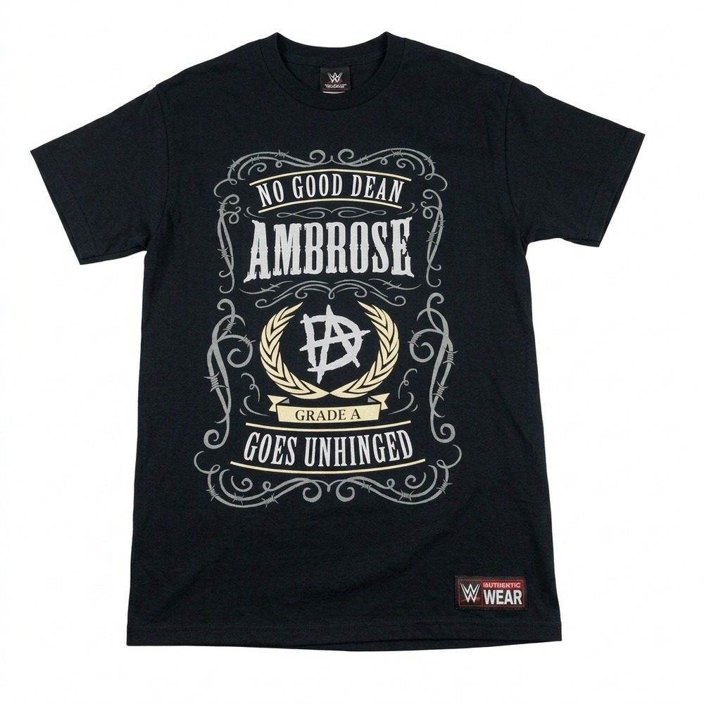 WWE Dean Ambrose Shirt‎ Small Black Authentic Wear Unhinged Wrestling Jon Moxley